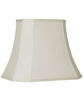 Creme Medium Rectangle Cut Corner Lamp Shade 10" Wide x 7" Deep at Top and 16" Wide x 12" Deep at Bottom and 13" Slant x 12.5" H (Spider) Replacement