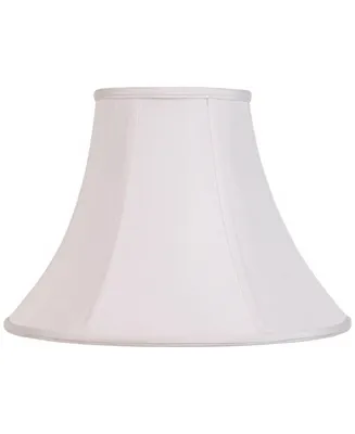 White Medium Bell Lamp Shade 7" Top x 16" Bottom x 12" Slant x 11.5" High (Spider) Replacement with Harp and Finial - Imperial Shade