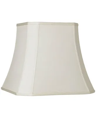 Creme Medium Square Cut Corner Lamp Shade 10.5" Top x 16" Bottom x 14" Slant x 13.5" High (Spider) Replacement with Harp and Finial - Imperial Shade