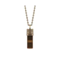 Men's Outstanding Strength - Tiger's Eye Evil Eye Slab Necklace