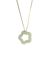 seree Plum blossom — Green jade pendant necklace