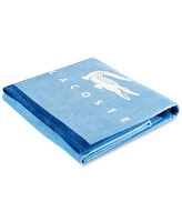 Lacoste Home Oki Striped Cotton Beach Towel