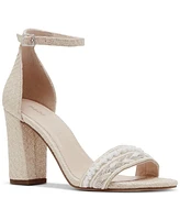 Madden Girl Bella Two-Piece Raffia Block Heel Sandals