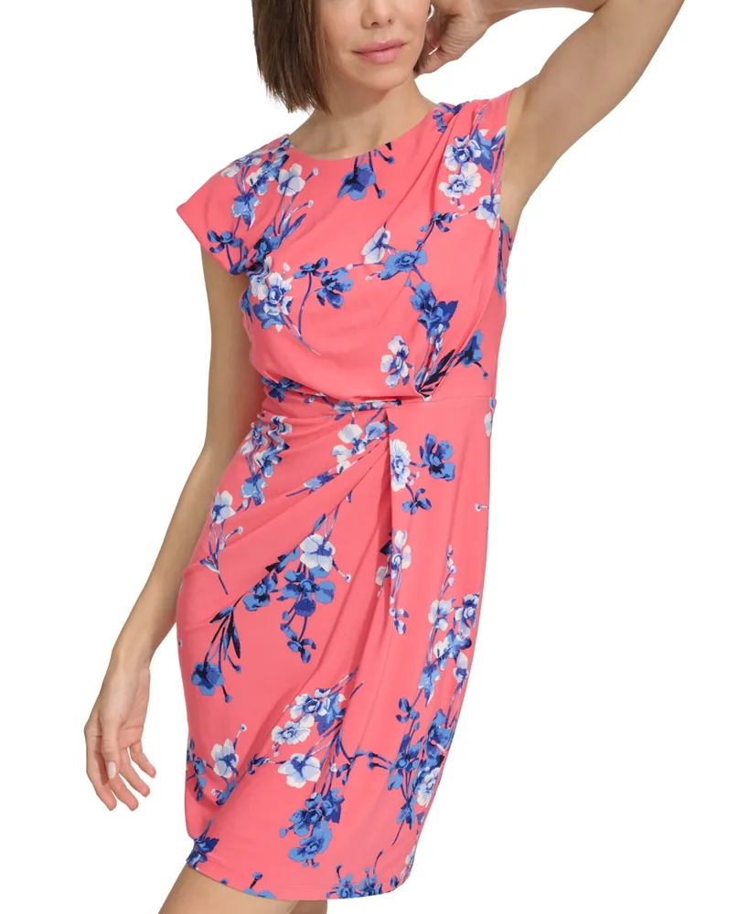 Tommy Hilfiger Women's Wild Flower Twist-Front Dress