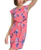 Tommy Hilfiger Women's Wild Flower Twist-Front Dress