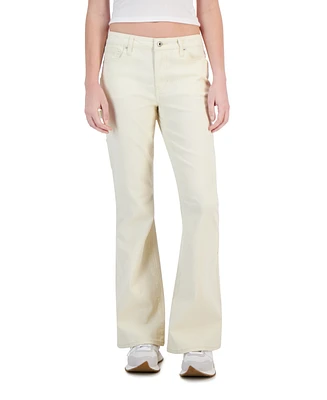 Celebrity Pink Juniors' Mid-Rise Flared Utility Jeans