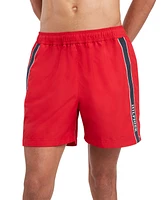 Tommy Hilfiger Men's Medium Length Drawstring 5" Swim Trunks