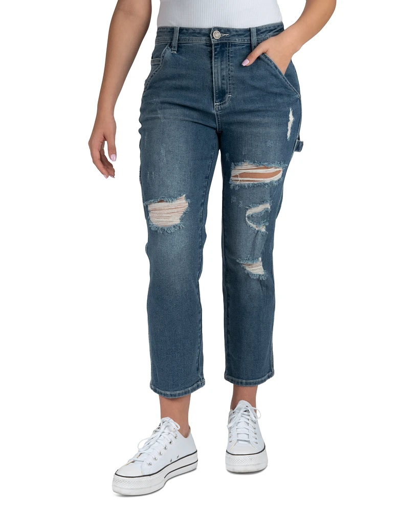 Indigo Rein Juniors' High-Rise Carpenter Jeans