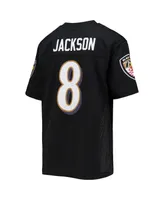 Big Boys Lamar Jackson Black Baltimore Ravens Replica Player Jersey