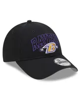 Youth Boys and Girls New Era Black Baltimore Ravens Outline 9FORTY Adjustable Hat