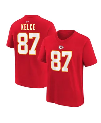 Little Boys and Girls Nike Travis Kelce Red Kansas City Chiefs Player Name and Number T-shirt