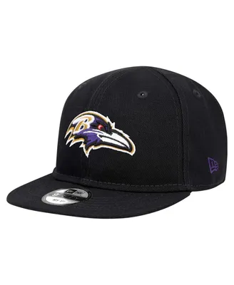 Infant Boys and Girls New Era Black Baltimore Ravens My 1st 9FIFTY Adjustable Hat