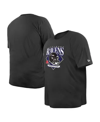 Men's New Era Black Baltimore Ravens Big and Tall Helmet T-shirt