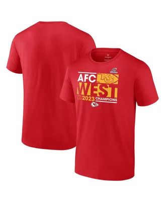 Men's Fanatics Red Kansas City Chiefs 2023 Afc West Division Champions Big and Tall T-shirt