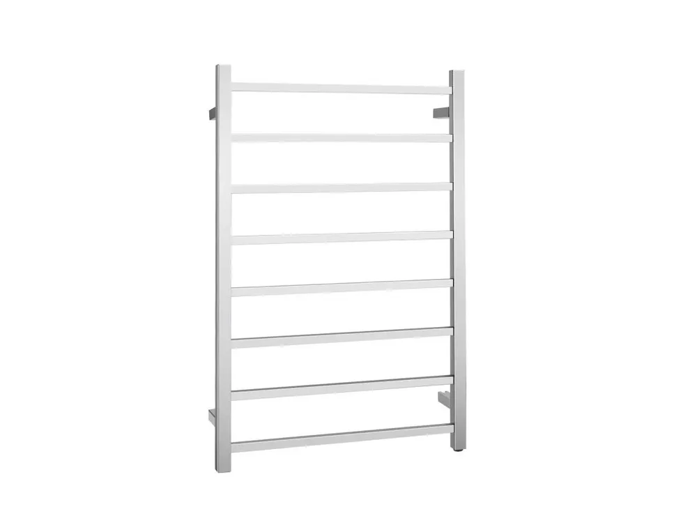 145W Electric Towel Warmer Wall Mounted Heated Drying Rack 8 Square Bars