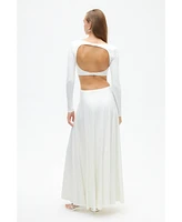 Women's Flounced Long Skirt