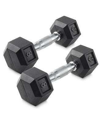 Philosophy Gym Rubber Coated Hex Dumbbell Hand Weights