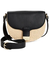 On 34th Holmme Small Straw Crossbody, Created for Macy's