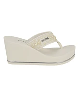 Guess Women's Silus Embellished Platform Wedge Sandals