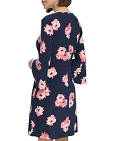 Tommy Hilfiger Women's Floral Bell-Sleeve Shift Dress