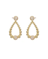 by Adina Eden Pave Graduated Beaded Drop Stud Earring