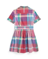 Polo Ralph Lauren Toddler and Little Girls Cotton Madras Shirtdress