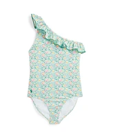 Polo Ralph Lauren Big Girls Floral One-Shoulder One-Piece Swimsuit