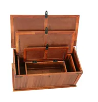 Storage Chests 3 pcs Solid Acacia Wood