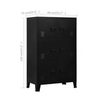 Industrial Storage Chest Black 29.5"x15.7"x47.2" Steel