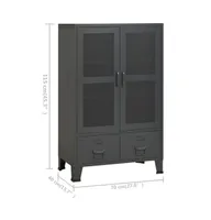 Industrial Storage Chest Anthracite 27.6"x15.7"x45.3" Metal