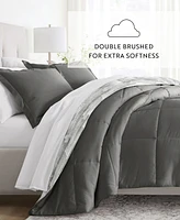 ienjoy Home Stitched Stripe 3-Piece Comforter Set, King/California King