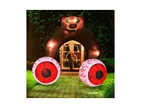 2 Pack 3 Feet Halloween Inflatable Eyeballs with Air Blower