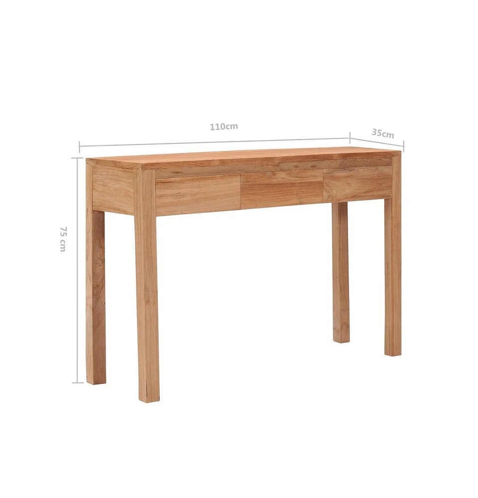Console Table 43.3"x13.8"x29.5" Solid Wood Teak