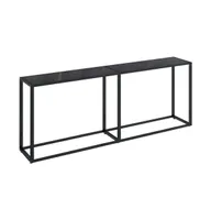 Console Table Black 78.7"x13.8"x29.7" Tempered Glass