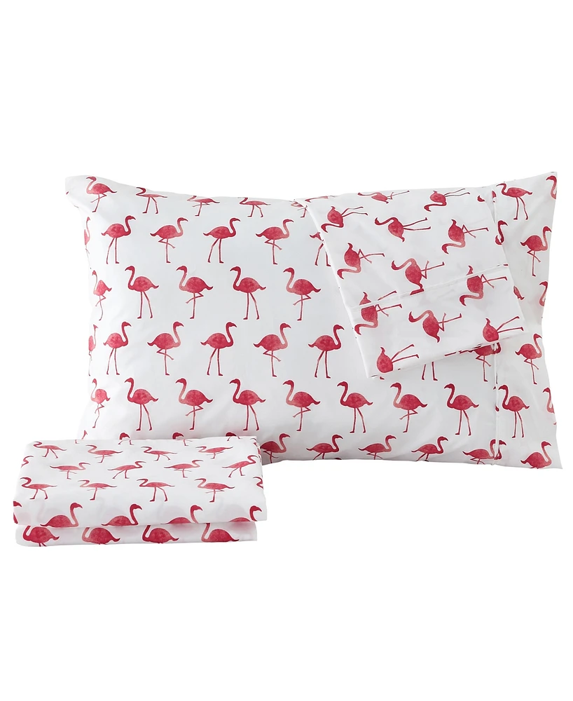 Premium Comforts Coastal Printed Microfiber 3-Pc. Sheet Set, Twin