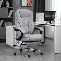 Vinsetto Massage Office Chair, Heated Reclining Desk Chair with Footrest