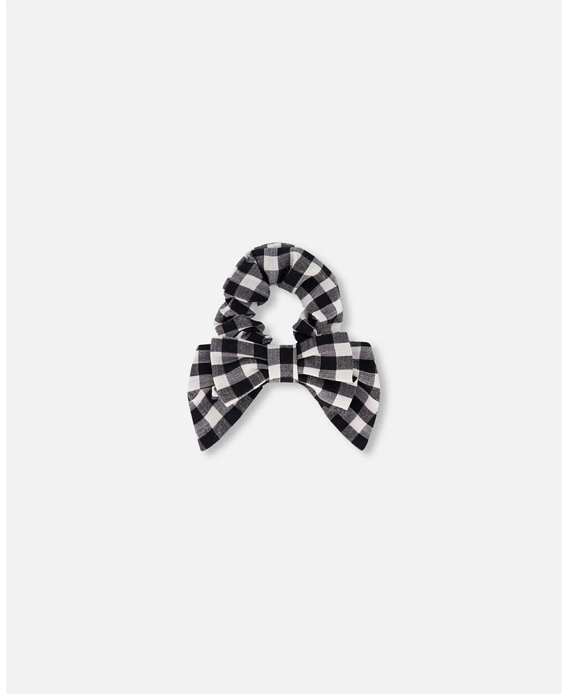 Girl Elastic Hair Tie Little Vichy Black And White - Toddler|Child