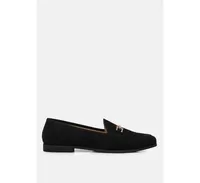 Women's zaara solid faux suede loafers