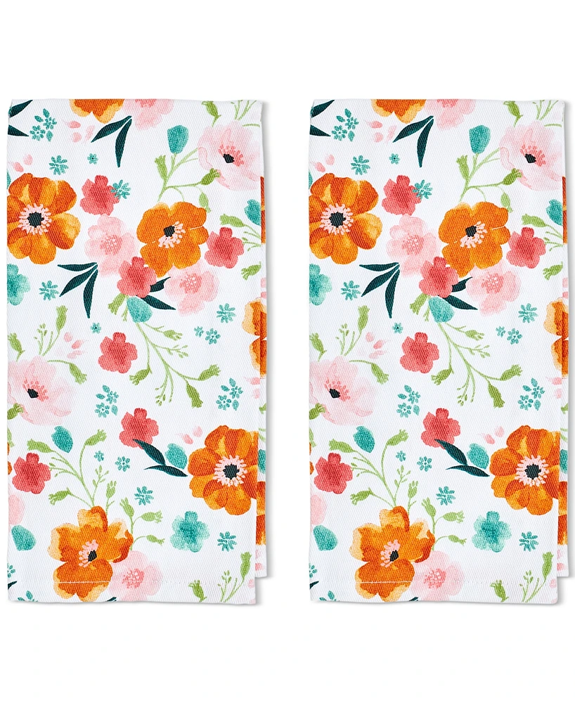 Dolly Parton Floral Kitchen Towels, Set of 2