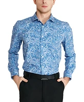 Tallia Men's Slim-Fit Paisley Dress Shirt