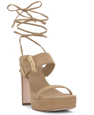 Jessica Simpson Caelia Lace-Up High Heel Platform Dress Sandals