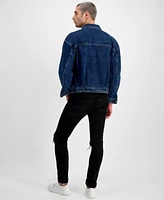 I.N.C. International Concepts Slim Straight Jeans Sheer T Shirt Denim Jacket Created For Macys