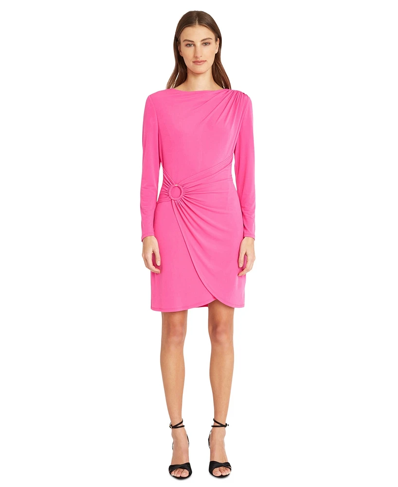 Donna Morgan Women's Asymmetric O-Ring Bodycon Dress