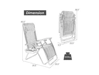 Inolait Outdoor Folding Zero Gravity Reclining Lounge Chair