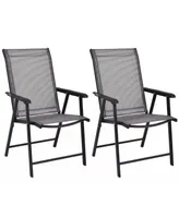 Sugift Set of 2 Outdoor Patio Folding Chairs