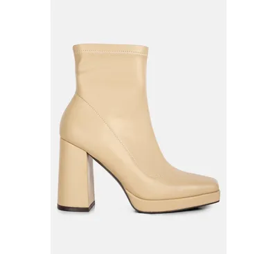 tintin square toe ankle heeled boots