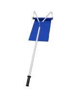 21 Feet Adjustable Aluminum Snow Roof Rake with Wheels and Oxford Slide