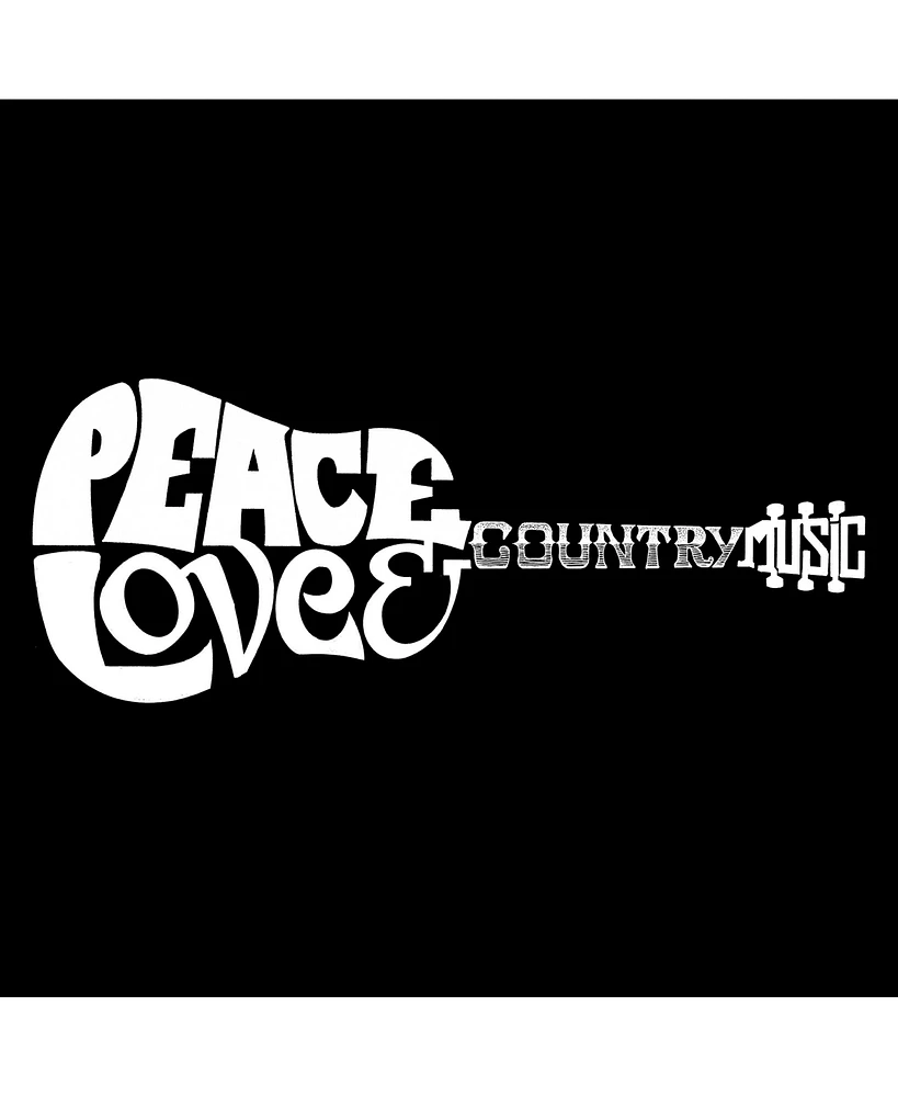 Boy's Word Art T-shirt - Peace Love Country