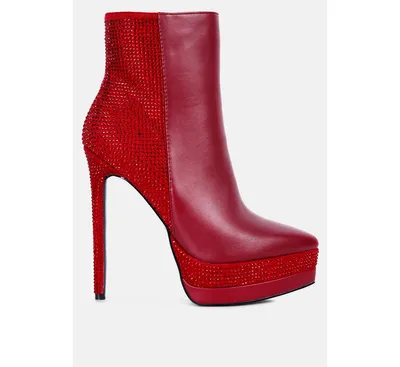 London Rag Encanto High Heeled Ankle Boots