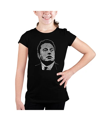 Girl's Word Art T-shirt - Elon Musk
